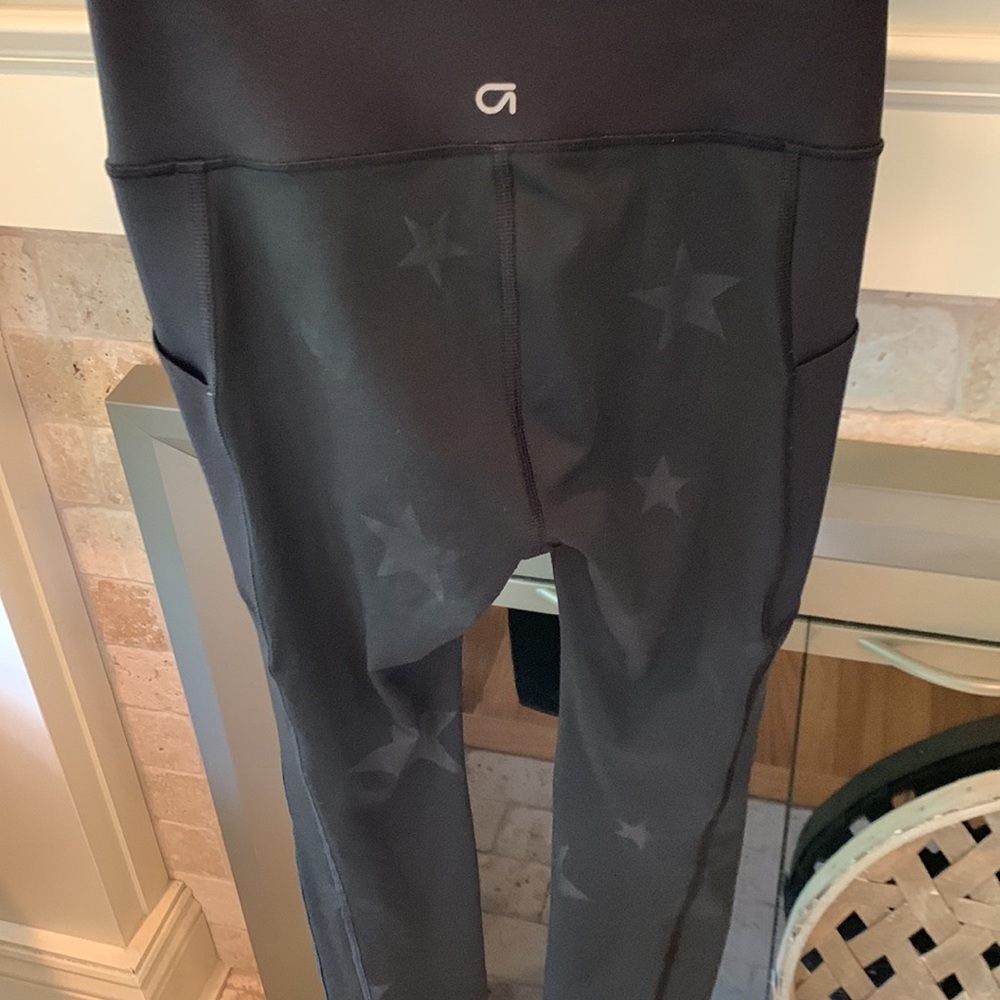 Gap fit sculpt compression star workout leggings  XS EXTRA SMALL BLACK - Picture 3 of 5